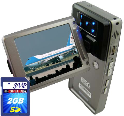 SVP HDDV-2880Bk 16MP Max TOUCH BUTTON 2.5-inch 270 DEGREE LCD Digital Video Camcorder + FREE 2GB High Speed SD Memory Card