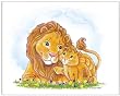 Jungle Art Collection - Lions - Childrens Wall Art, Kids Wall Art, Nursery Wall Art