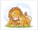 Jungle Art - Lions - Childrens Wall Art, Kids Wall Art, Nursery Wall Art Ready-to-Hang Plaque 10.5" x 13.5"