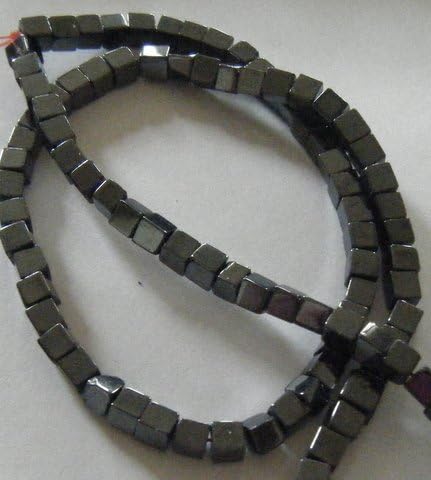 4x4mm Hemitite Cube -14"