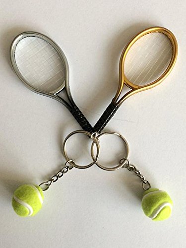 Beautiful Tennis Ball & Racket Key Chain for Sports Lovers