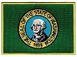 Washington State Flag Embroidered Patch Iron-On WA Emblem