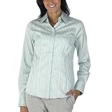 Merona Long-Sleeve Sateen Shirt - Blue Stripe