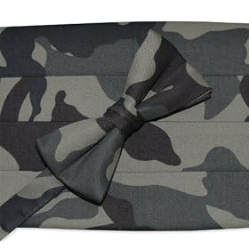 Camouflage Bow Tie and Cummerbund Set