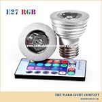HI End 3W E27 T�l�commande LED RGB Am...