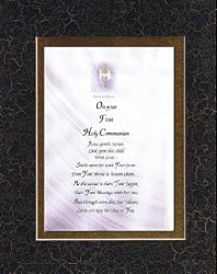 Touching and Heartfelt Poem for Inspirations - Poem for Inspirations - On Your First Holy Communion . . . Poem on 11 x 14 inches Double Beveled Matting