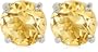 Sterling Silver 6mm Round Citrine Earrings