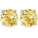 Sterling Silver 6mm Round Citrine Earrings