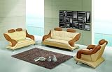 New 3pc Contemporary Modern Leather Sofa Set #AM-033-A-CAMEL/IVORY New 3pc Contemporary Modern Leather Sofa Set #AM-033-A-CAMEL/IVORY