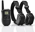 Excelvan Remote Control Dog Training Shock Collar for 2 Dogs with 100LV of Shock and Vibration, Rechargeable and Waterproof