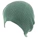 Gossip Girl Ribbed Beanie Slouchy Knit Hat Sea Blue