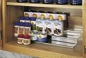 Cabinet Organizer - Stairstep Shelf Organizer - Pantry Shelf Storage - Display System (Clear) (18" x 8-1/8" x 3-1/2")