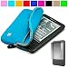 Durable Protective Neoprene Glove Sleeve Cover Carrying Case for Amazon Kindle 3 Wifi 3G 6 inch LCD Display Screen + Clear Screen Protector for Amazon Kindle Wifi Wireless Device 6 inch LCD Display Screen, Light Blue