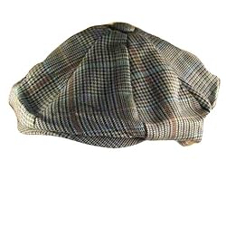 New Plaid Newsboy Cabby Driver Gatsby Cap Hat Brown Small Medium