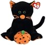 Ty Beanie Babies Superstition cat w/pumpkin