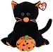 Toys : Ty Beanie Babies Superstition cat w/pumpkin