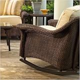 Oxford Lounge Rocker Finish: Black Forest, Fabric: Sailcloth Shore