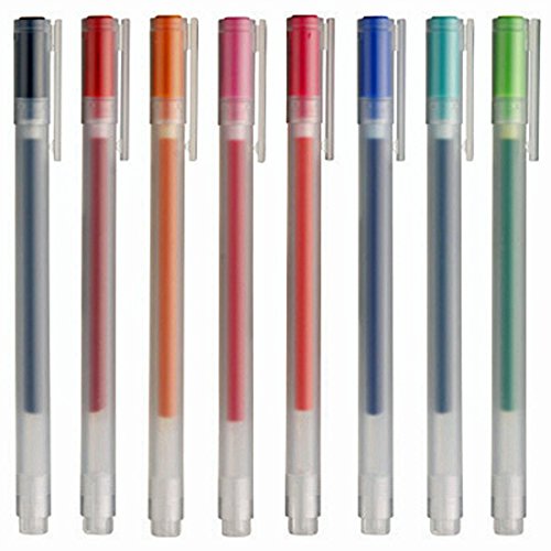 Muji Gel Ink Ballpoint Pens 0.38mm 8-colors Set