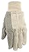 Wells Lamont Canvas Work Gloves, Economy Dotted, 6 Pair Pack (309K) , White