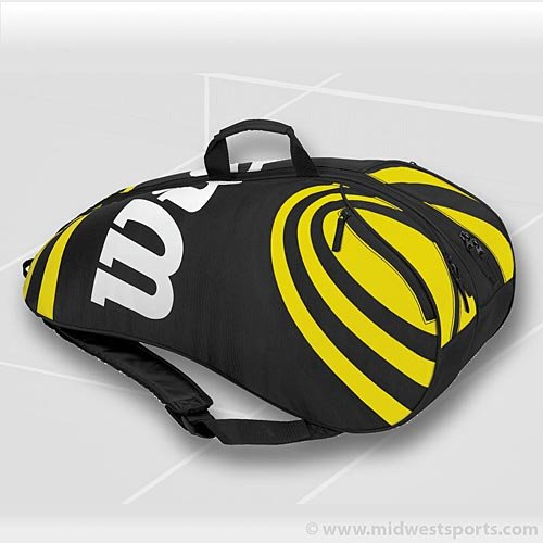 Wilson BLX Team II Yellow Six Pack Tennis Bag Wilson BLX Team II Yellow Six Pack Tennis Bag