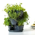 schwarze Kr&auml;uterampel Blumentopf Blumenampel Pyramide Blumenpyramide 9er Pflanzgef&auml;&szlig;e