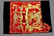 Silk Shawl Pakal in Red with Velvet