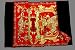 Silk Shawl Pakal in Red with Velvet