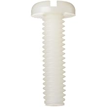 Nylon 6/6 Machine Screw, Pan Head, Slotted Drive