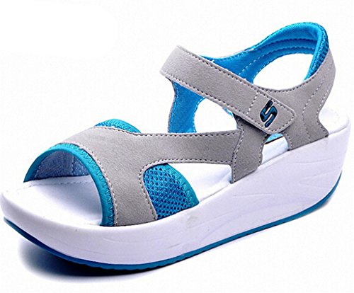 DADAWEN Women's Open Toe Platform Wedge Toning Sandal