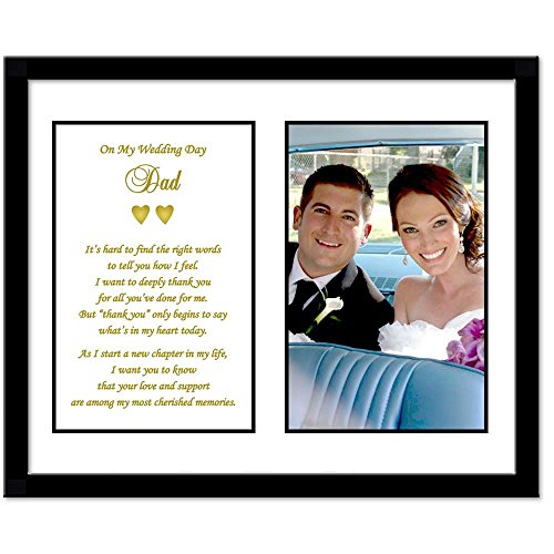 Father Thank You Wedding Gift - Thank You Poem from Son or Daughter in 8x10 Inch Frame with Room for a Photo