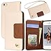 iPhone 5s Case,iPhone SE case,iPhone 5 Case,By HiLDA,Wallet Case,PU Leather Case,Credit Card Holder,Flip Cover Case[Brown]