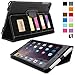 Snugg Apple iPad Mini & iPad Mini 2 Case - Leather Smart Cover With Card Slots (Black)