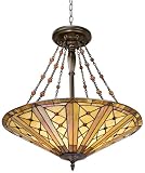 Golden Tones Robert Louis Tiffany Ceiling Pendant
