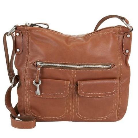 Fossil Handtasche Umh&auml;ngetasche Hobo Bag Hanover Cognac