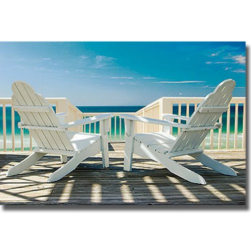 Deck Chairs by Doug Cavanah Stretched Canvas 