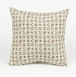 Keyed Up Blue w/ Brown Pillow by Glenna Jean
