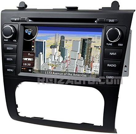 2007-2012 Nissan Altima In-Dash GPS Navigation Radio DVD Bluetooth Hands-free High Definition Touch Screen AV Receiver CD Player Stereo SD USB FM AM iPod-Ready iPhone-Ready OEM Fit Replacement Deck w/ Copyrighted NNG iGo Navteq Updatable Maps Astrium GEE-6411S for Automatic Air Conditioning