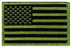 American Flag Embroidered Patch Green Subdued United States of America Subdued Camo Military Uniform Emblem