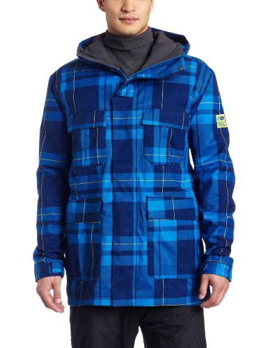 BONFIRE Men's Baker Jacket Ski & Snowboard Jacket - MARINE OCEAN - Large Image BONFIRE Men's Baker Jacket Ski & Snowboard Jacket - MARINE OCEAN - Large