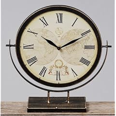 NEU Nautische Standuhr TISCHUHR KAMINUHR Globus Uhr