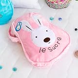 [Sugar Rabbit - Pink] Throw Blanket Pillow Cushion Travel Pillow Blanket (25.2 by 37... by 