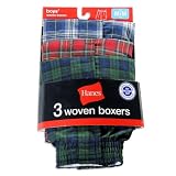 Hanes - Boys 3 Pack Woven Plaid Boxers, Multi