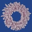 24" Flocked Cupcake Pink Artificial Spruce Christmas Wreath - Unlit