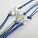 susenstone Women Handmade Charms Tree Elephant Knit Leather Rope Chain Bracelet Gift