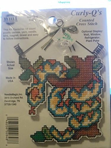 Curly-Q's Counted Cross Stitch Ornament Kit 2648 Snake