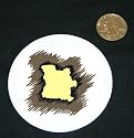 3" button / pin printed with angola, geographical, map, outline, geography, region, place, land