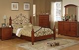 Beautiful Solid Wood Queen Bed/ Bedroom Set in Cherry Finish PDS F90069 F40 ....