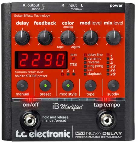 TC Electronic Nova Delay iB Modified Guitar Effects 