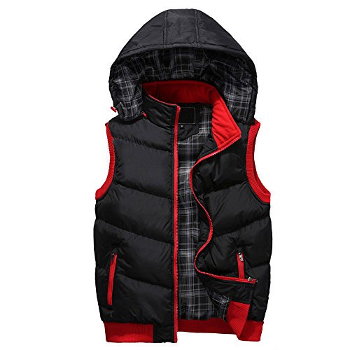 Unisex Stand Collar with Removable Hood Down Vest