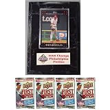 Philadelphia Phillies Cole Hamels Baseball Card Plaque with 4 FREE Pks of Trading Cards